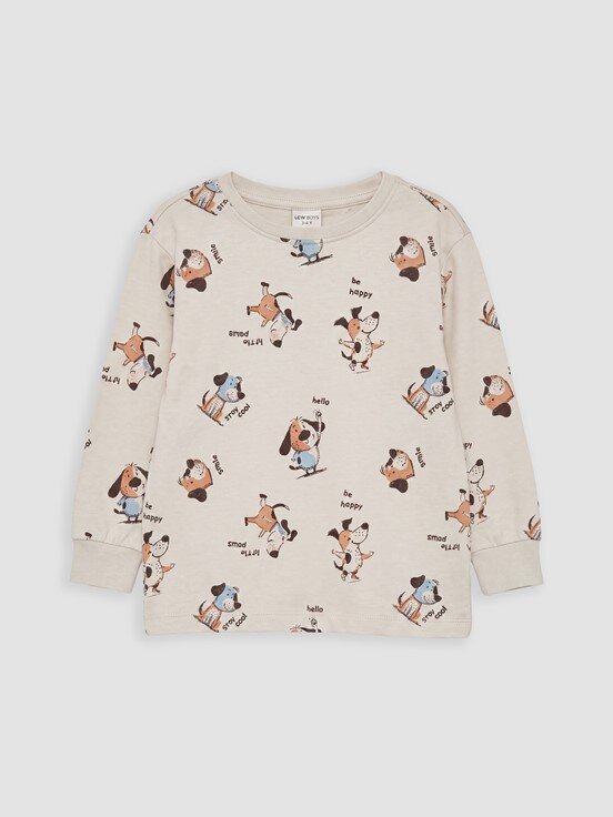 Pijama Takım AÇIK BEJ BASKILI