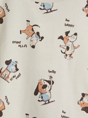 Pijama Takım AÇIK BEJ BASKILI