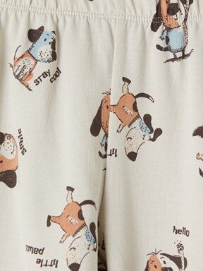 Pijama Takım AÇIK BEJ BASKILI