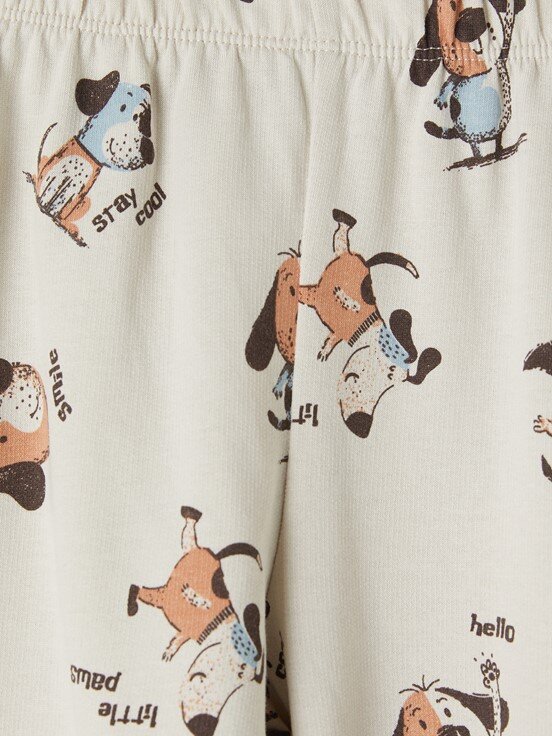 Pijama Takım AÇIK BEJ BASKILI