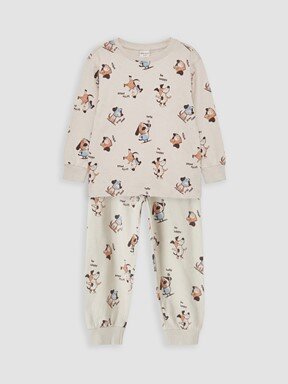 Pijama Takım AÇIK BEJ BASKILI