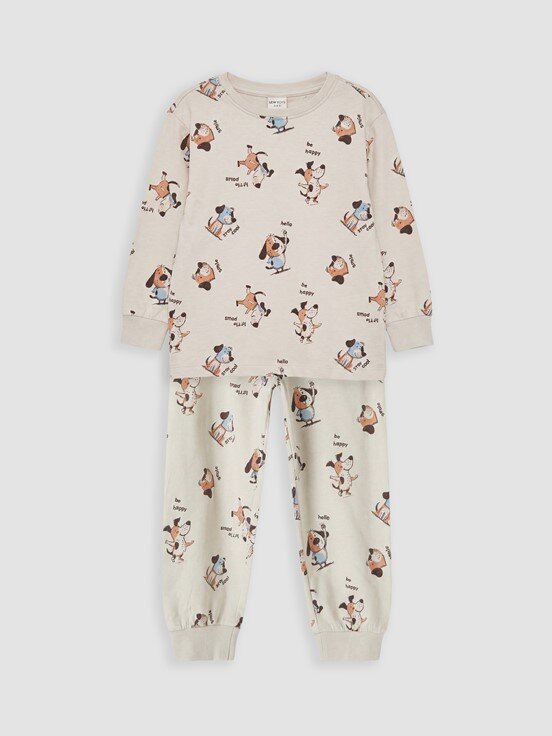 Pijama Takım AÇIK BEJ BASKILI