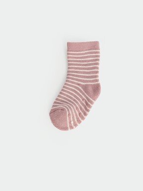 Soket Çorap KOYU PEMBE ÇİZGİLİ