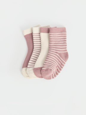Soket Çorap KOYU PEMBE ÇİZGİLİ