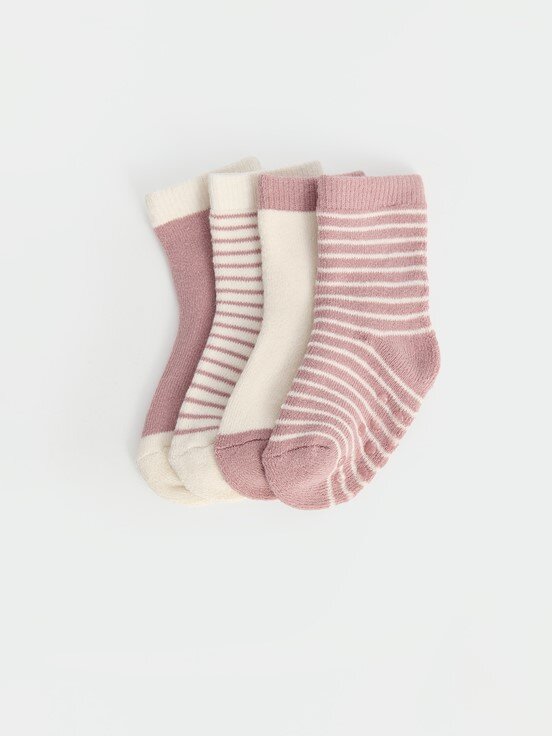 Soket Çorap KOYU PEMBE ÇİZGİLİ
