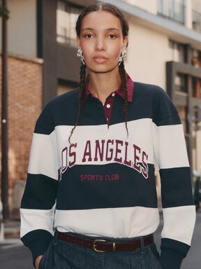 Sweatshirt LACİVERT ÇİZGİLİ