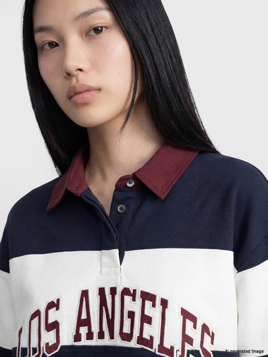 Sweatshirt LACİVERT ÇİZGİLİ