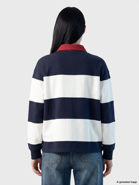Sweatshirt LACİVERT ÇİZGİLİ