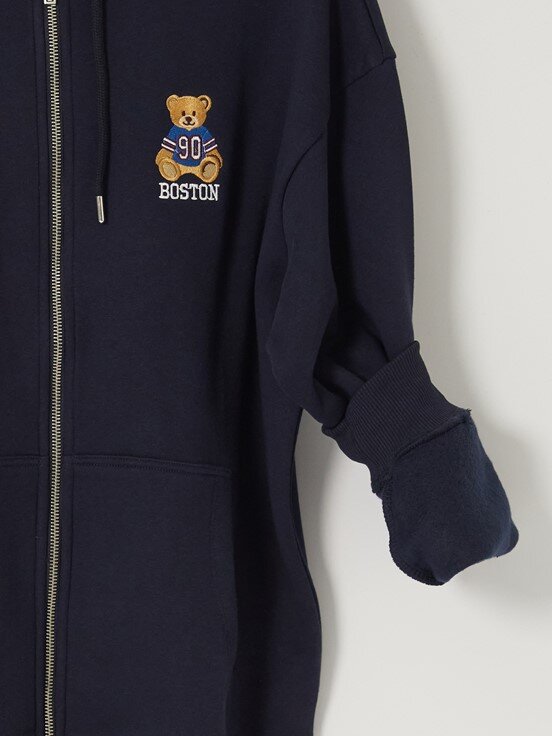 Fermuarlı Sweatshirt LACİVERT