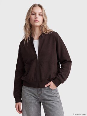 Fermuarlı Sweatshirt EKRU