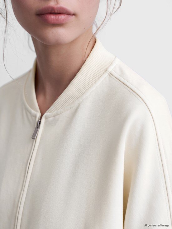 Fermuarlı Sweatshirt EKRU