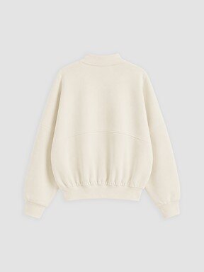 Fermuarlı Sweatshirt EKRU