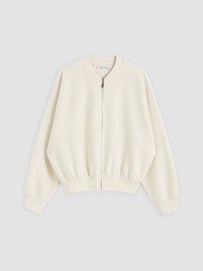 Fermuarlı Sweatshirt EKRU