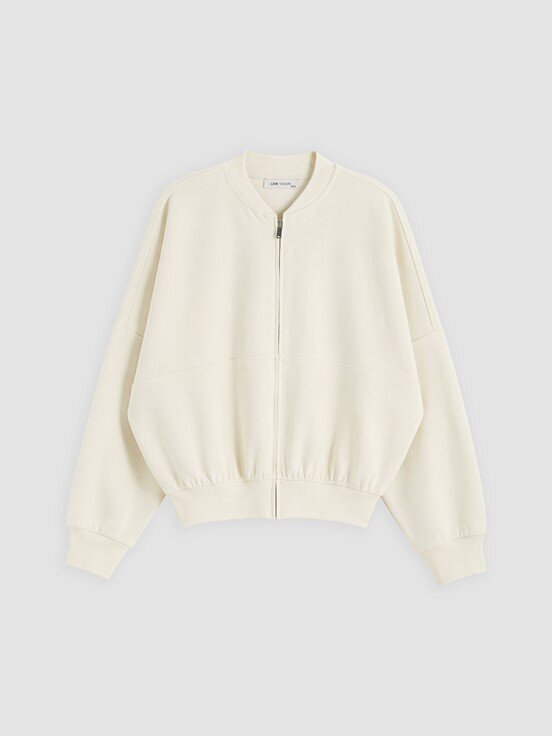 Fermuarlı Sweatshirt EKRU
