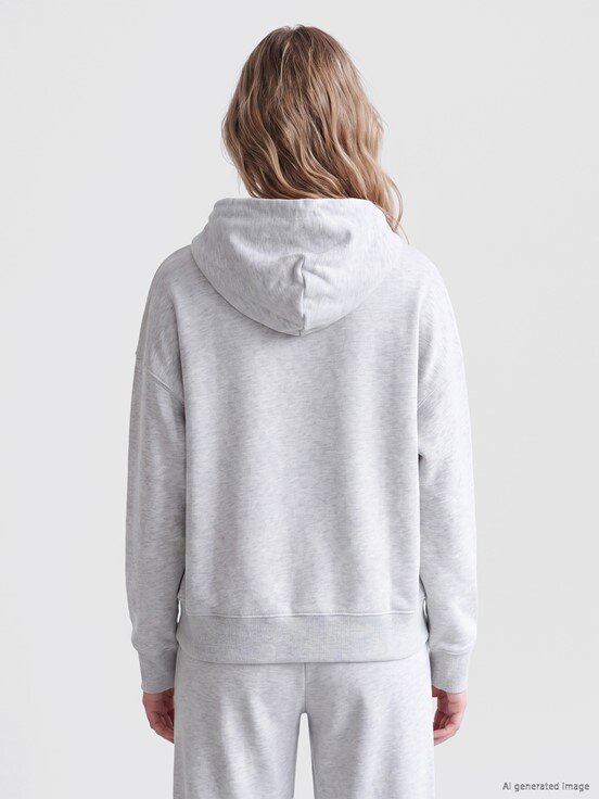 Fermuarlı Sweatshirt GRİ MELANJ
