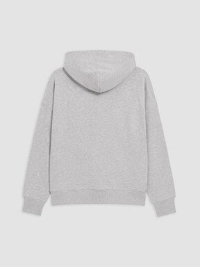 Fermuarlı Sweatshirt GRİ MELANJ