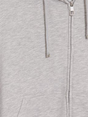 Fermuarlı Sweatshirt GRİ MELANJ