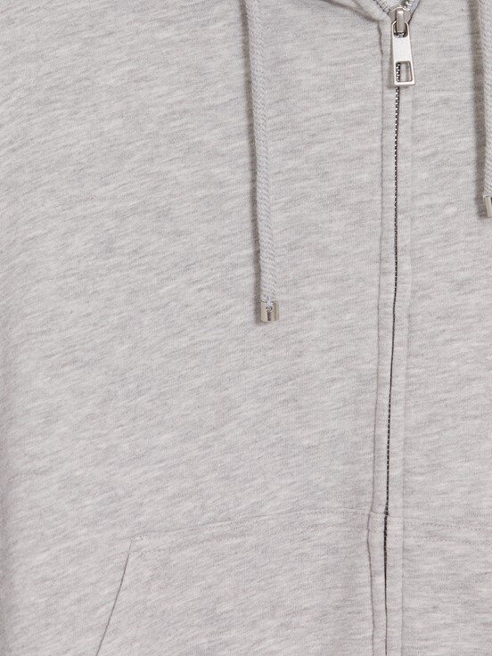 Fermuarlı Sweatshirt GRİ MELANJ