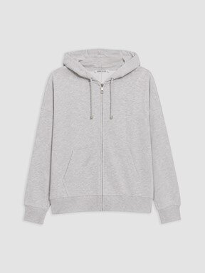 Fermuarlı Sweatshirt GRİ MELANJ