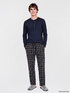 Pijama Alt SİYAH BASKILI