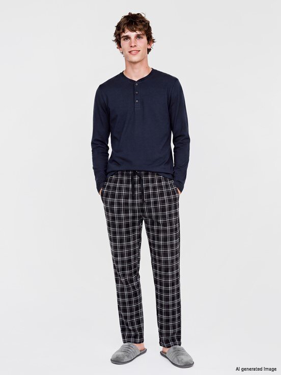 Pijama Alt SİYAH BASKILI