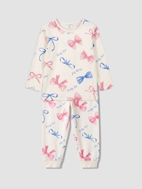 Pijama Takım EKRU BASKILI