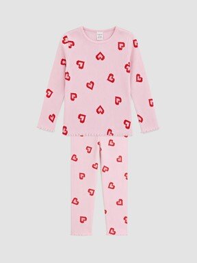 Pijama Takım AÇIK PEMBE BASKILI