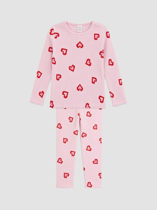 Pijama Takım AÇIK PEMBE BASKILI