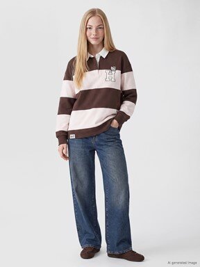 Sweatshirt KAHVERENGİ ÇİZGİLİ