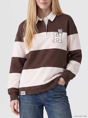 Sweatshirt KAHVERENGİ ÇİZGİLİ