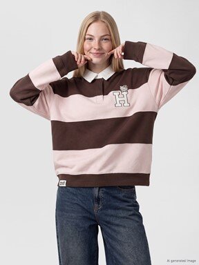 Sweatshirt KAHVERENGİ ÇİZGİLİ