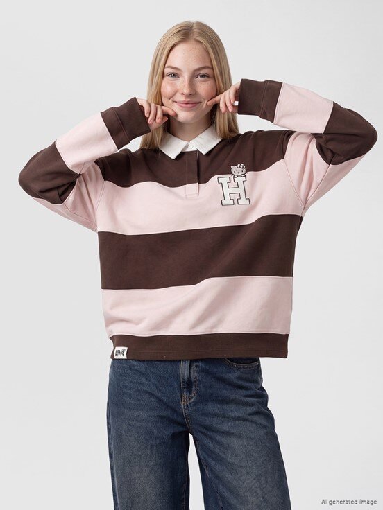 Sweatshirt KAHVERENGİ ÇİZGİLİ