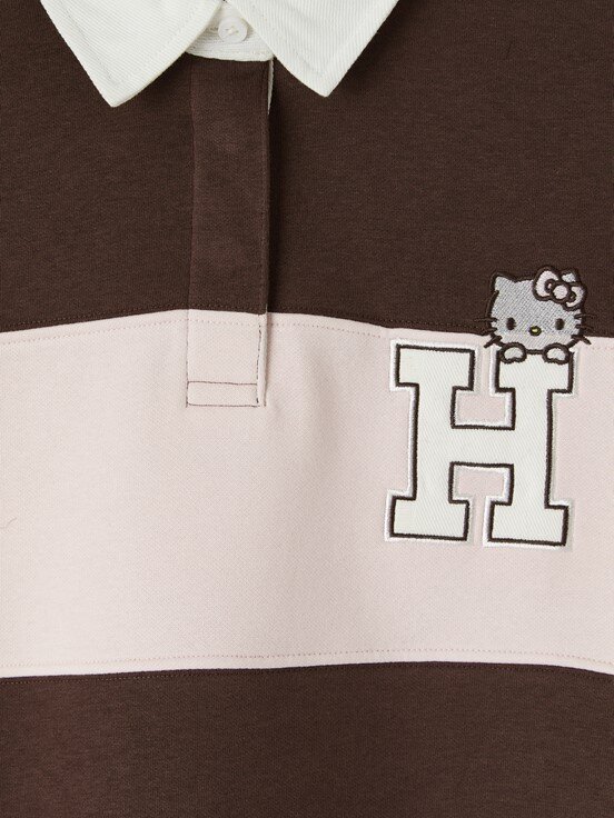 Sweatshirt KAHVERENGİ ÇİZGİLİ