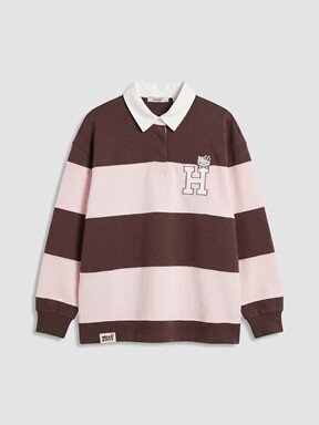 Sweatshirt KAHVERENGİ ÇİZGİLİ
