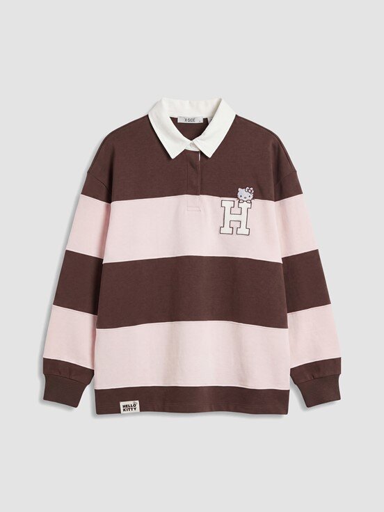 Sweatshirt KAHVERENGİ ÇİZGİLİ