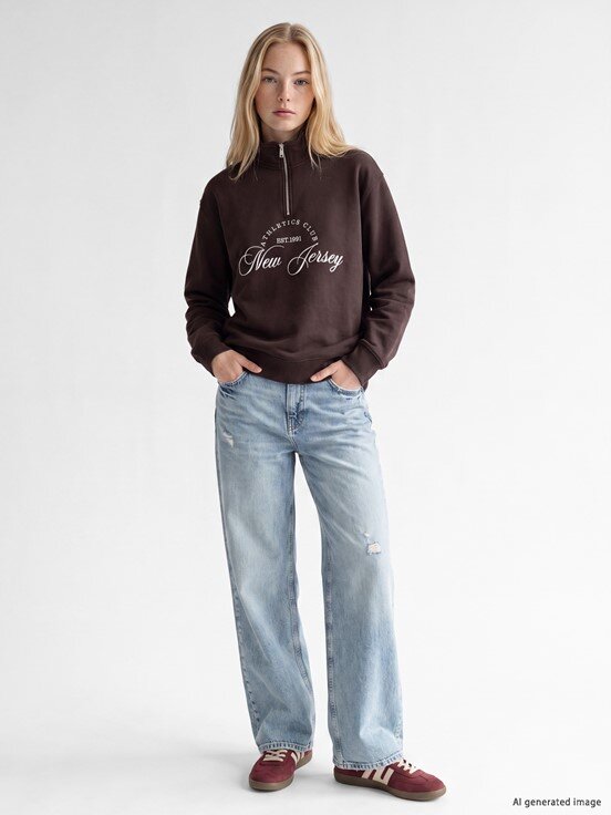 Sweatshirt KAHVERENGİ