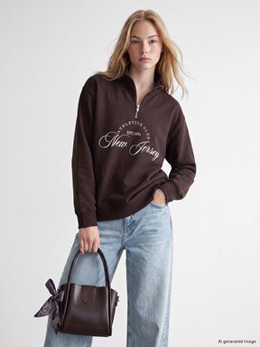 Sweatshirt KAHVERENGİ