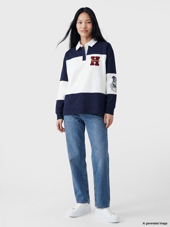 Sweatshirt LACİVERT ÇİZGİLİ