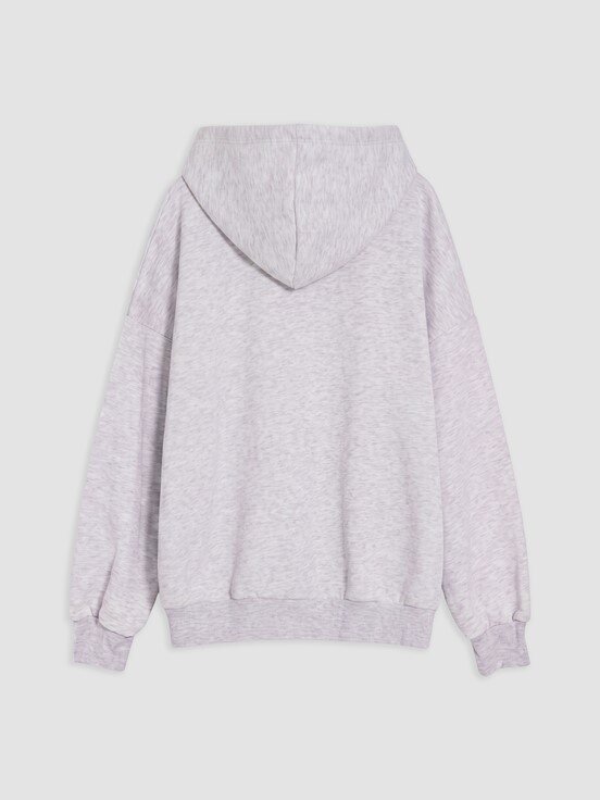 Fermuarlı Sweatshirt GRİ MELANJ