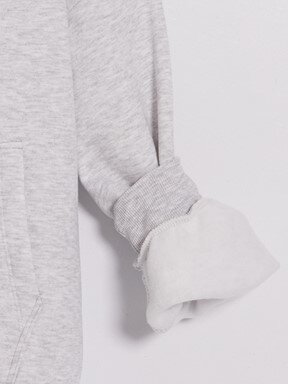Fermuarlı Sweatshirt GRİ MELANJ