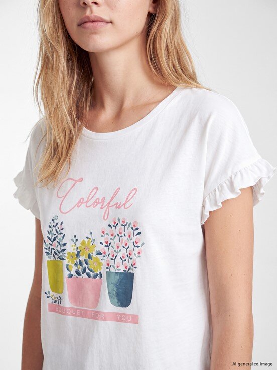 Şortlu Pijama Takımı EKRU BASKILI