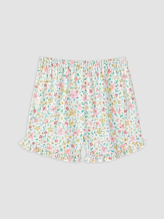 Şortlu Pijama Takımı EKRU BASKILI