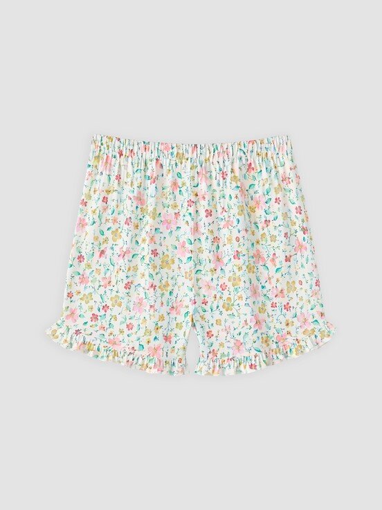 Şortlu Pijama Takımı EKRU BASKILI