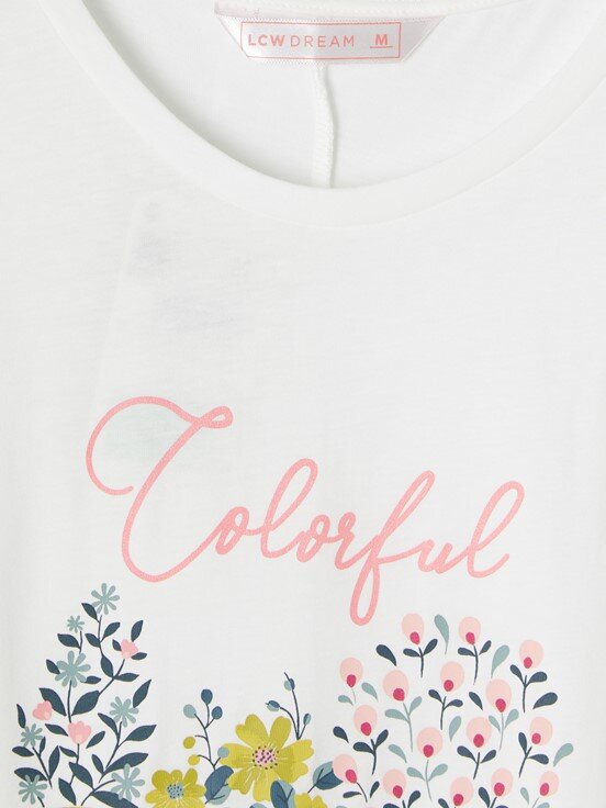 Şortlu Pijama Takımı EKRU BASKILI