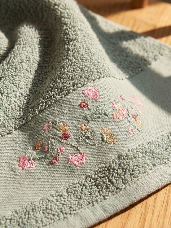 Yüz Havlusu YEŞİL BASKILI