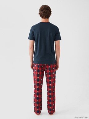 Pijama Takım LACİVERT BASKILI