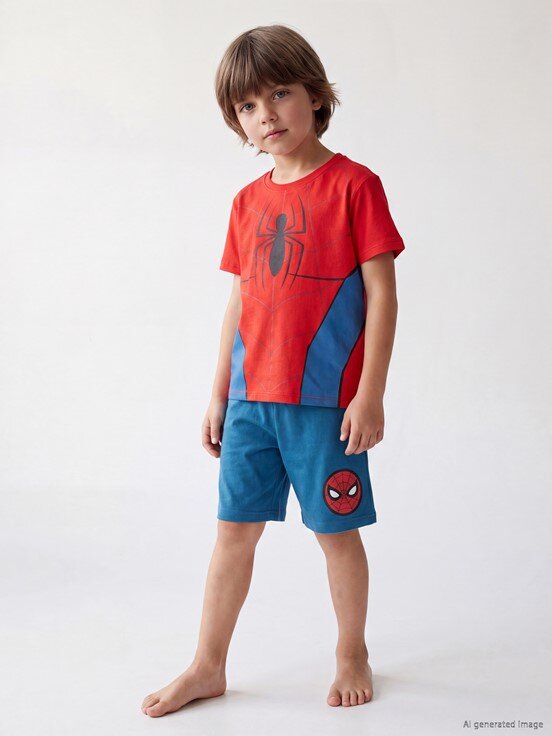 Şortlu Pijama Takımı CANLI KIRMIZI