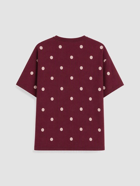 Kaprili Pijama Takımı BORDO BASKILI