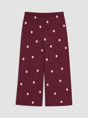 Kaprili Pijama Takımı BORDO BASKILI