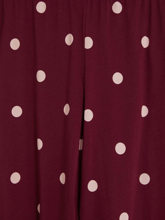 Kaprili Pijama Takımı BORDO BASKILI